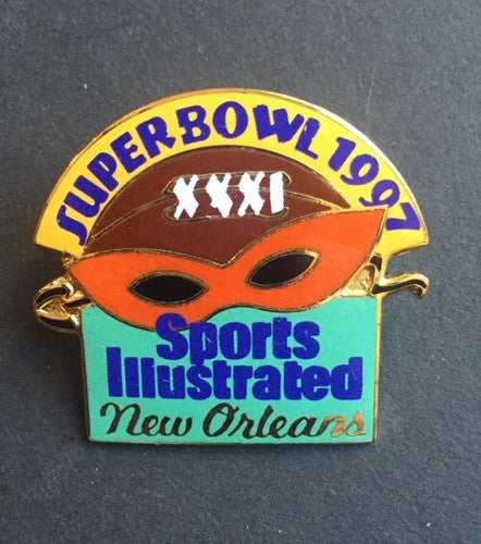 Sports Illustrated 1997 Super Bowl XXXI 31 New Orleans Original Pin Rare Mint