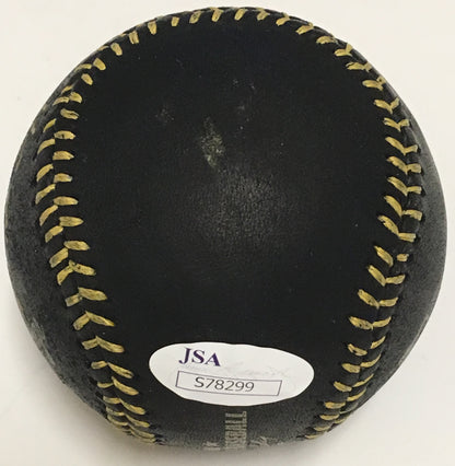 Clint Frazier signed black MLB Baseball Yankees Rookie auto INS #5 pick JSA COA