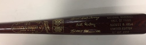 1954 Hall Of Fame Commemorative Engraved HOF Bat Bill Dickey Bill Terry Le/500