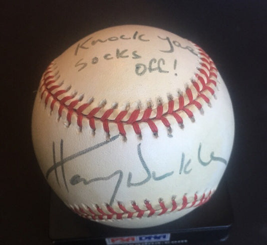 HENRY WINKLER Signed Knock Your Socks Off NL Baseball Fonzie Happy Days PSA COA