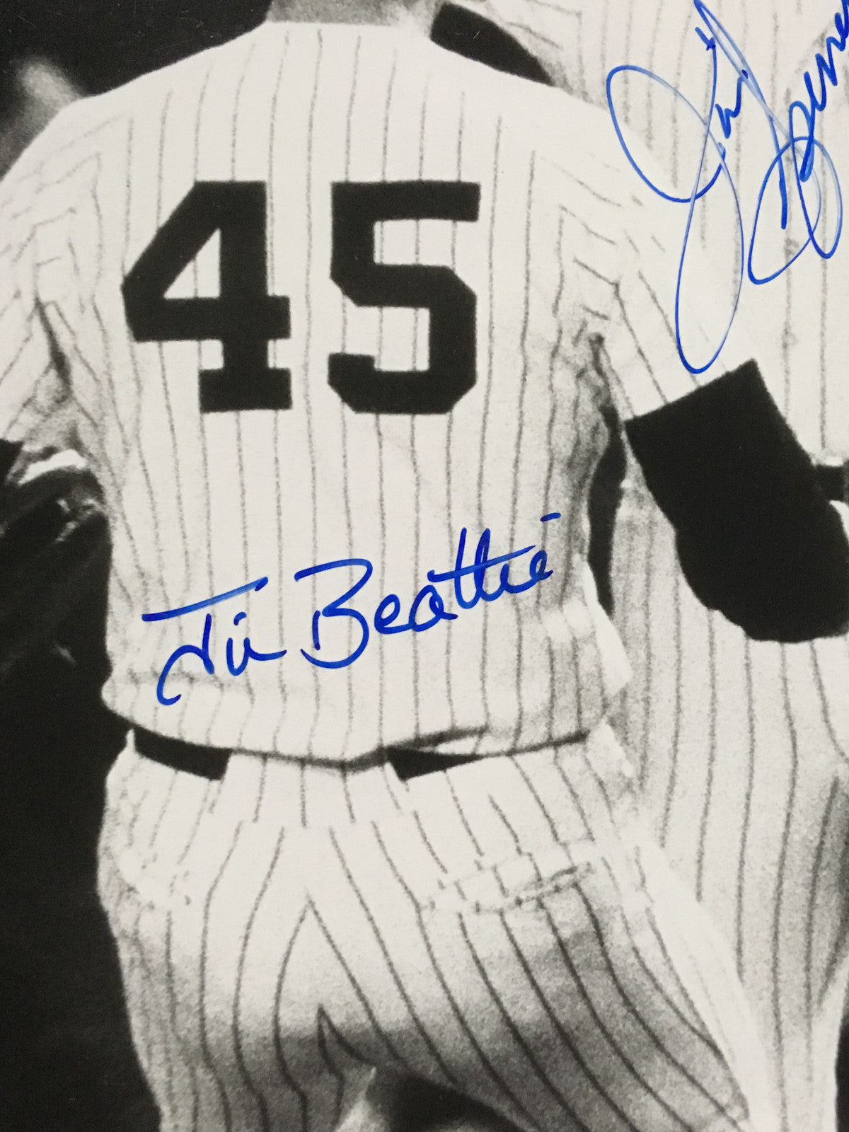 Jim Beattie & Jim Spencer Yankees signed 11x14 1978 Celebration framed auto COA