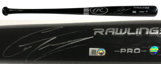 Gleyber Torres signed Rawlings Pro baseball bat Yankees rookie auto Steiner COA