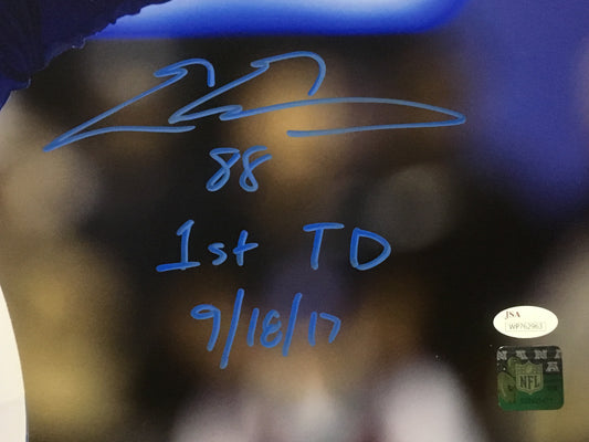 Evan Engram signed 16x20 photo framed Giants rookie 1st Td Auto JSA Coa Jaguars