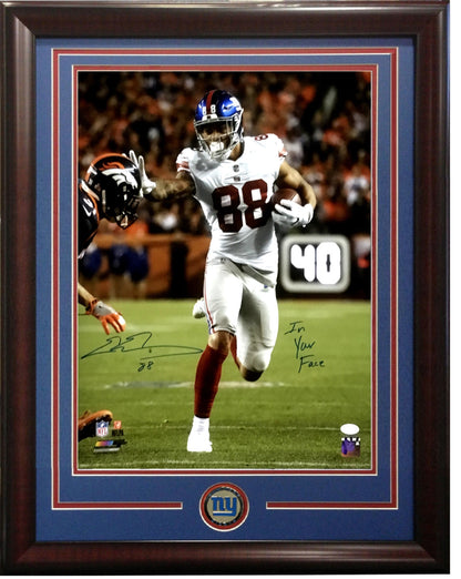 Evan Engram signed 16x20 photo framed Giants rookie In Your Face Auto JSA COA