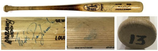 Mike Pagliarulo #13 Yankees signed game used C235 Louisville Slugger bat CBM COA