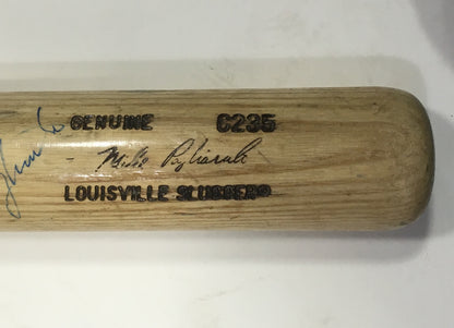 Mike Pagliarulo #13 Yankees signed game used C235 Louisville Slugger bat CBM COA