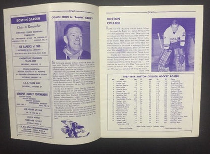 1967 ECAC HOCKEY Tournament Program BOSTON GARDEN Boston College Princeton