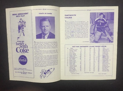 1967 ECAC HOCKEY Tournament Program BOSTON GARDEN Boston College Princeton