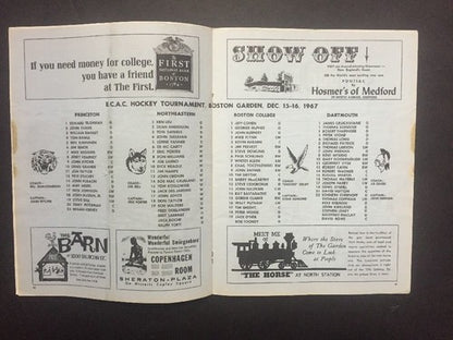 1967 ECAC HOCKEY Tournament Program BOSTON GARDEN Boston College Princeton