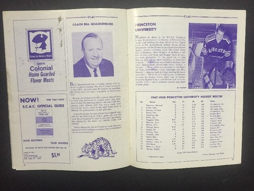 1967 ECAC HOCKEY Tournament Program BOSTON GARDEN Boston College Princeton
