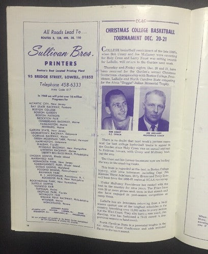 1967 ECAC HOCKEY Tournament Program BOSTON GARDEN Boston College Princeton