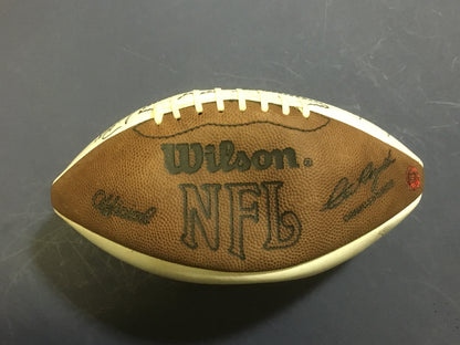 NFL Hall of Fame signed 12 auto football Joe Namath Weeb Ewbank ins HOF CBM COA