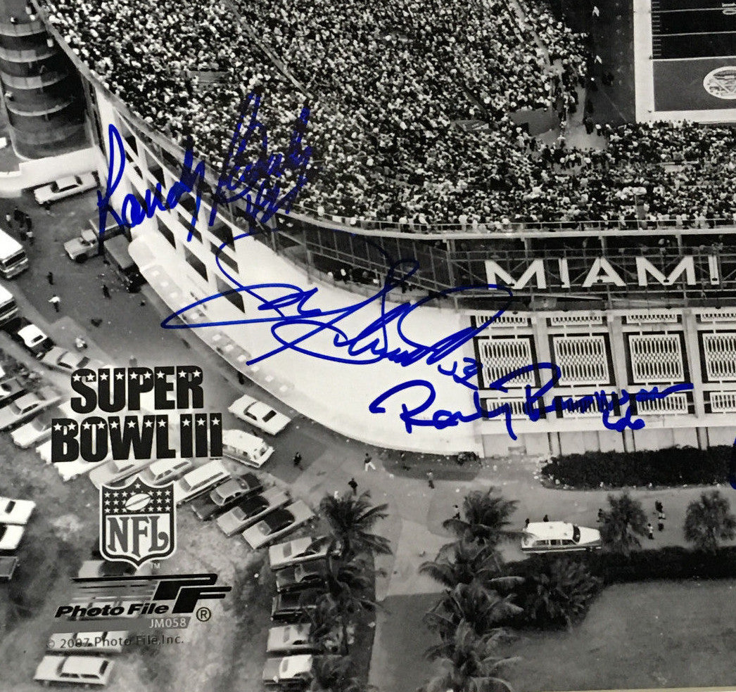 1969 NY Jets Team signed 16x20 Orange Bowl photo framed Joe Namath Auto Steiner