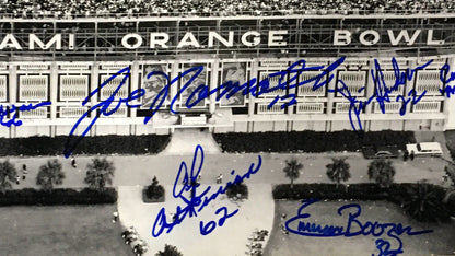 1969 NY Jets Team signed 16x20 Orange Bowl photo framed Joe Namath Auto Steiner