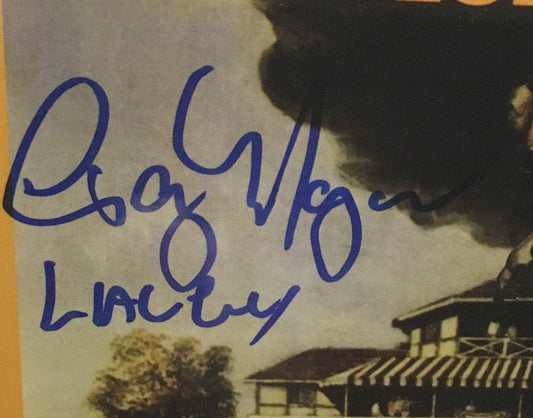 Michael O'Keefe Cindy Morgan signed CaddyShack poster framed 2 auto Steiner COA