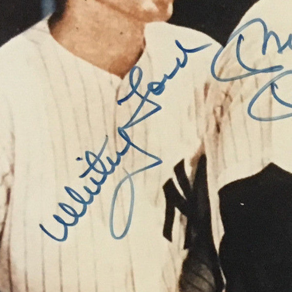 Mickey Mantle Whitey Ford Billy Martin signed 11x14 photo framed 3 auto steiner