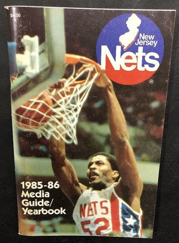 1985-86 Basketball New Jersey Nets Official Media Guide Yearbook Buck Williams