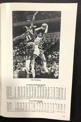 1985-86 Basketball New Jersey Nets Official Media Guide Yearbook Buck Williams