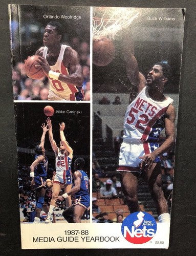 1987-88 Basketball New Jersey Nets Official Media Guide Yearbook Buck Williams