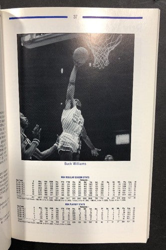 1987-88 Basketball New Jersey Nets Official Media Guide Yearbook Buck Williams
