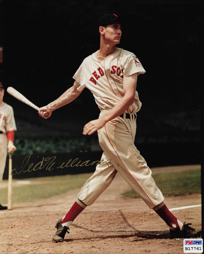 Ted Williams signed 8x10 Arthur Griffin 1939 photo Seal framed Mint auto PSA HOF