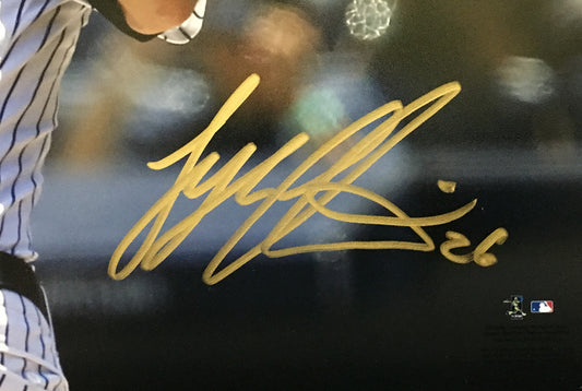 Tyler Austin signed 8x10 1st AB HR photo framed yankees rookie auto coin Steiner