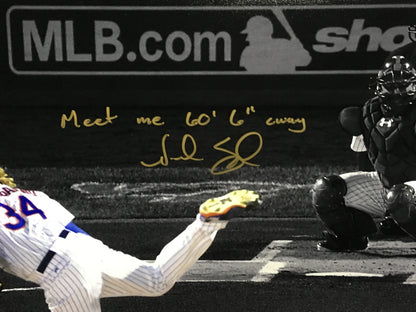 Noah Syndergaard signed meet me 60 ft 16x20 photo framed coin auto /100 Steiner