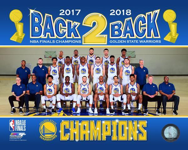 2018 Golden State Warriors NBA Champions Licensed Hologram framed 8x10 photo