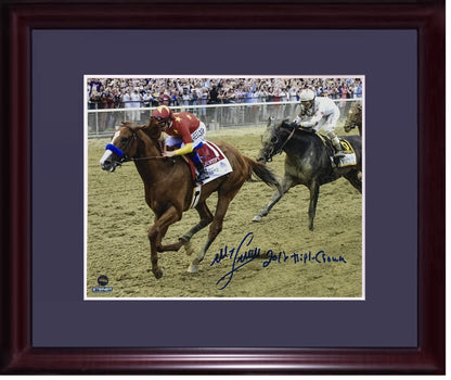 Mike Smith signed 8x10 Framed Justify photo 2018 Triple Crown auto Steiner Coa