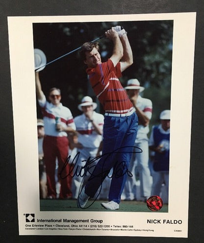 Nick Faldo Signed 8x10 Photo 3 Time Masters Champ Rare Mint Autograph Cbm Coa I