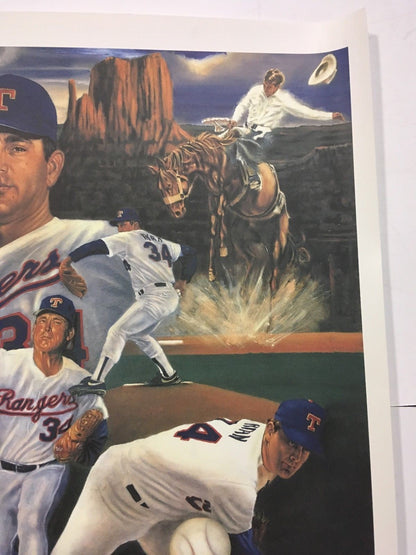 Nolan Ryan signed Robert Stephen Simon 25x34 litho Mint autograph CBM COA /1000
