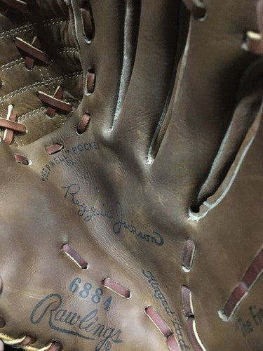 Reggie Jackson Vintage Rawlings Leather Rht 6884 Glove Deep Well Pocket NM NICE