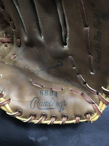 Reggie Jackson Vintage Rawlings Leather Rht 6884 Glove Deep Well Pocket NM NICE