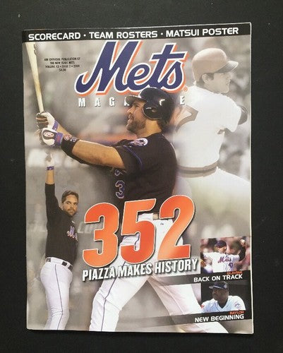 2004 Mike Piazza Makes History 352 Hr Mets Magazine Program Rare