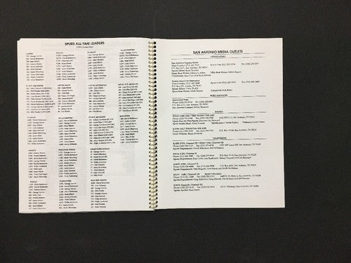 1999 San Antonio Spurs NBA Playoff media Guide Tim Duncan David Robinson champs