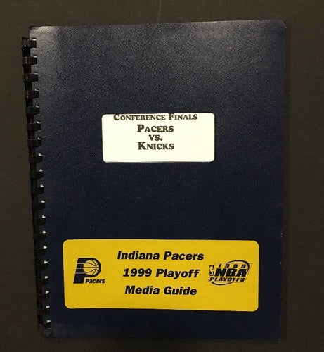 1999 NBA Indiana Pacers playoffs media guide  ReggIe Miller Vs Knicks Larry Bird