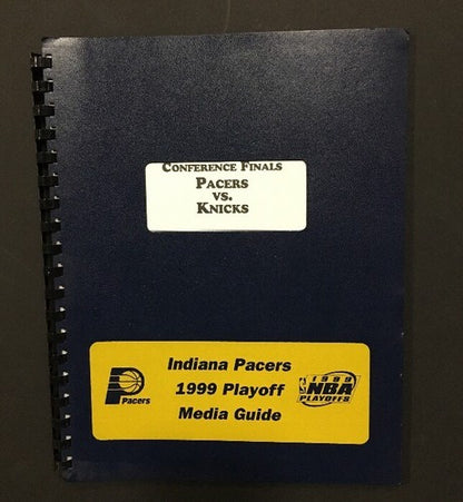 1999 NBA Indiana Pacers playoffs media guide  ReggIe Miller Vs Knicks Larry Bird