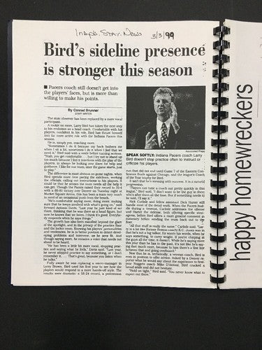 1999 NBA Indiana Pacers playoffs media guide  ReggIe Miller Vs Knicks Larry Bird