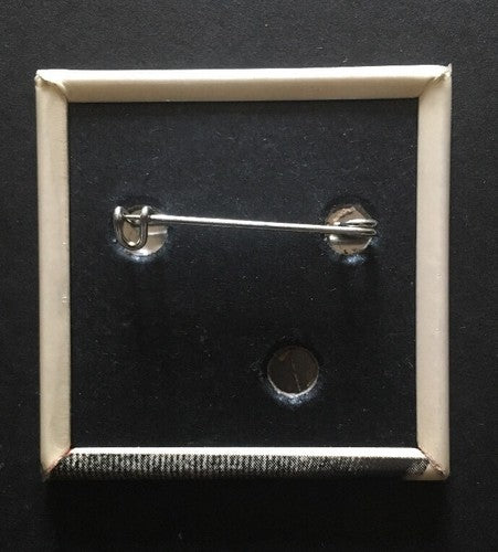 John Lennon 1980 Beatles Commemorative Square Photo Pinback Pin Button Mint