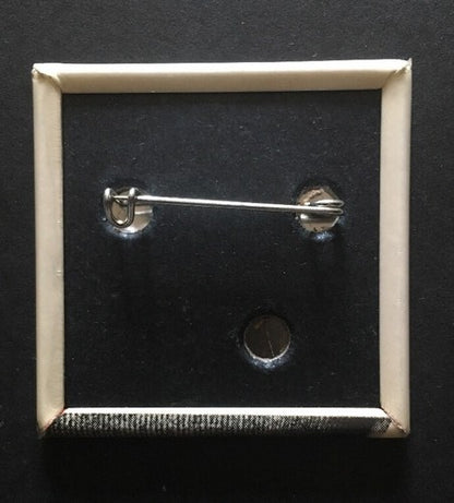 John Lennon 1980 Beatles Commemorative Square Photo Pinback Pin Button Mint