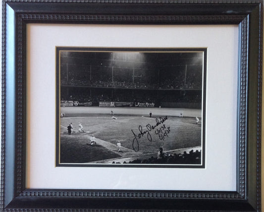 Johnny Vander Meer signed 8x10 photo framed auto ins no hitter dates CBM COA