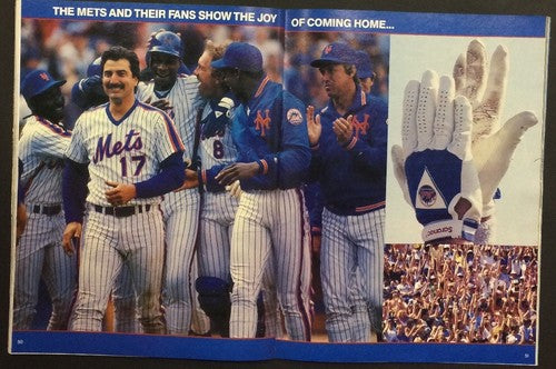 METS 1985 OFFICIAL PROGRAM KEITH HERNANDEZ METS VS EXPOS DARRYL Strawberry 2 HR