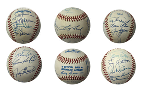 NY Yankees Signed AL Baseball Marius Russo Tresh Spec Shea Henrich 16 Auto Coa