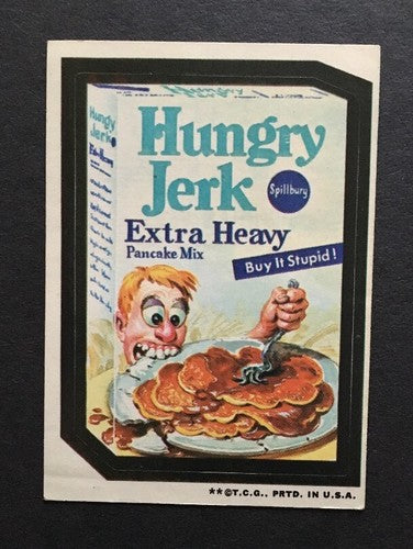 WHEEZ-IT & Hungry Jerk 1973 TOPPS WACKY PACKAGES VINTAGE STICKER TAN BACK Ex+