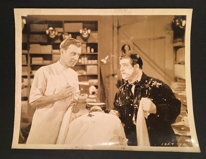 ABBOTT & COSTELLO IN HOLLYWOOD SHAVE 8 X 10 Photo B&W ORIGINAL Vintage Rare