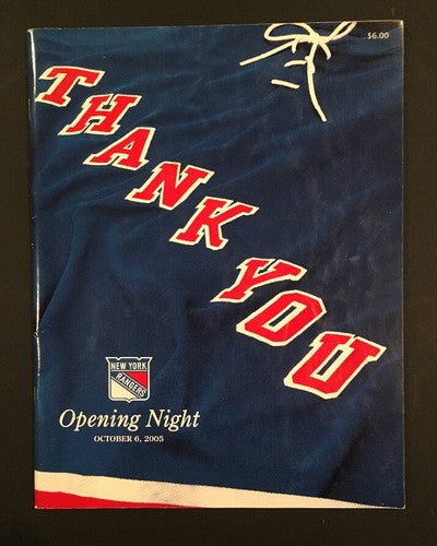 NY RANGERS BROADWAY BLUE PROGRAM 2005 OPENING NIght Media Notes Lundqvist Rookie