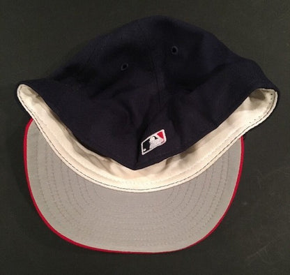 aaron boone signed game used Indians baseball hat autograph COA yankees manager