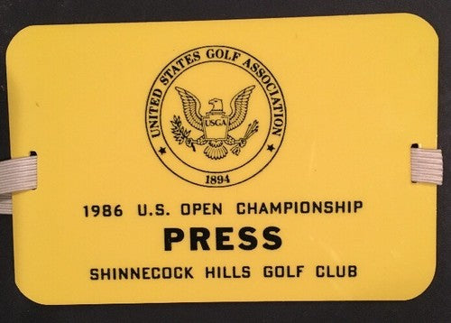 1986 U.S Open Golf Championship Press Pass Arm Band Shinnecock Hills Golf Club