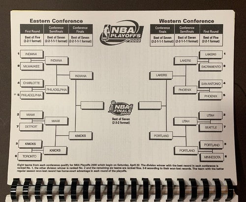 2000 NBA Playoffs Playoff Press Media Guide Knicks Patrick Ewing Jeff Van Gundy