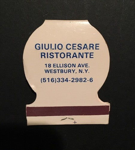 Matchbook Cover NY Islanders  Giulio Cesare Westbury MT Intact 1980 Stanley Cup